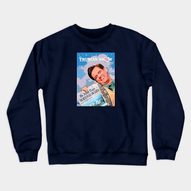 The Truman Show Fan Art Poster Full Crewneck Sweatshirt by Nonesz Workshop